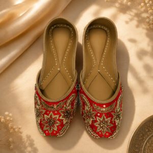 Sozni Maroon Jutti