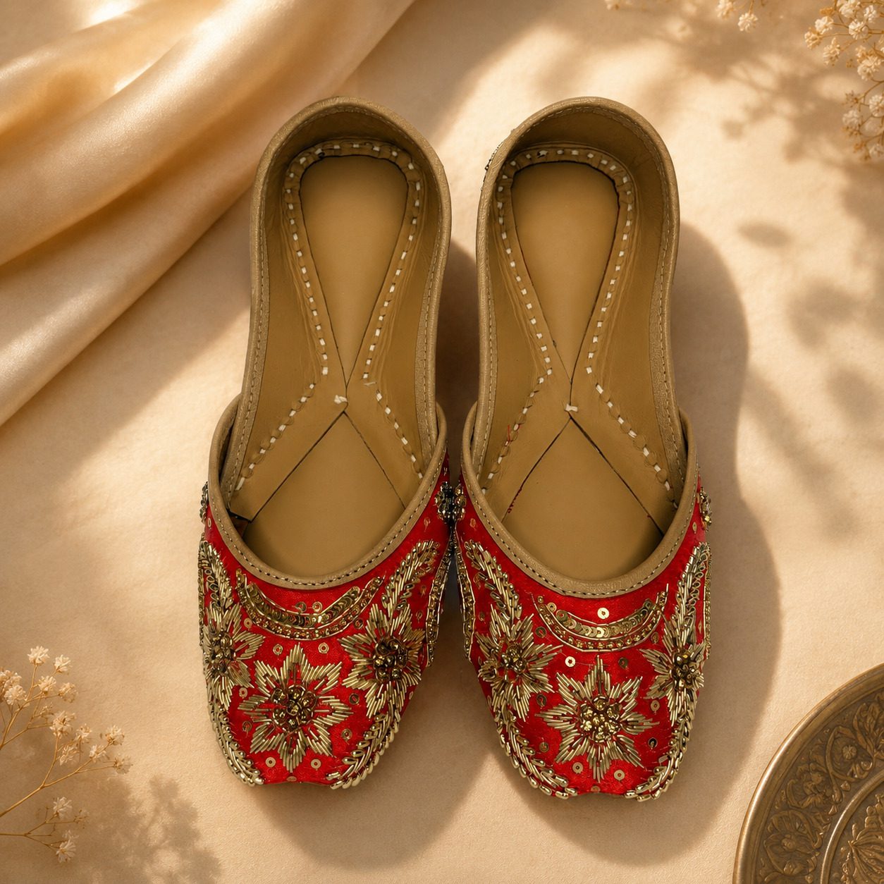 Sozni Maroon Jutti