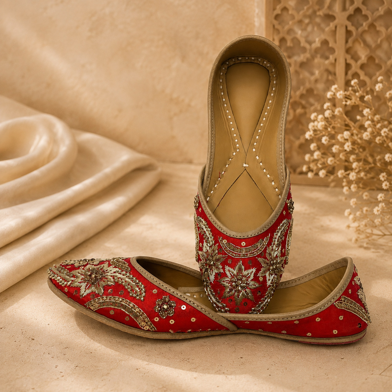 Sozni Maroon Jutti - Image 2