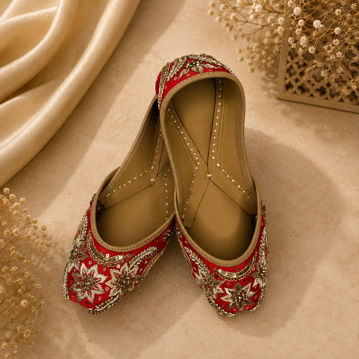 Sozni Maroon Jutti - Image 3