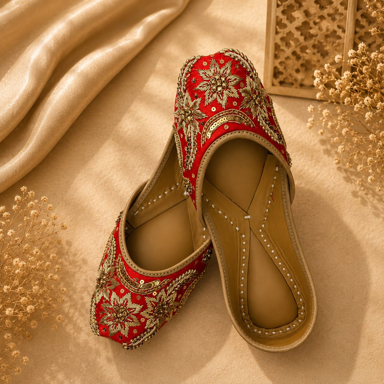 Sozni Maroon Jutti - Image 4