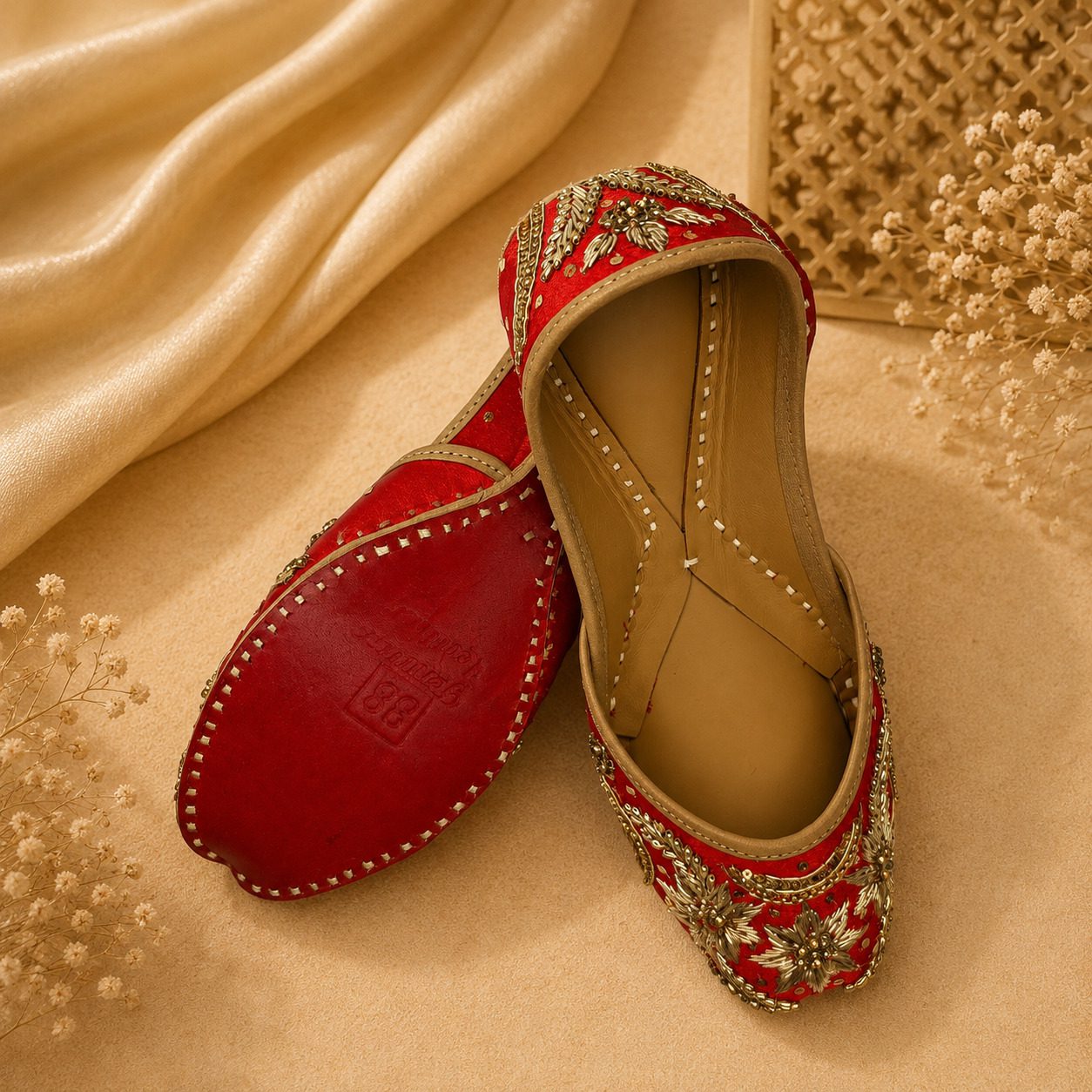 Sozni Maroon Jutti - Image 5