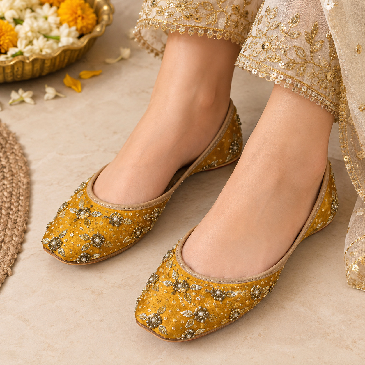 Shagufa Mustard Jutti - Image 7